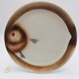 6 Fish plates, Orchies earthenware Moulin des Loups.