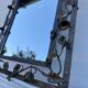 Wrought iron mirror with ivy Art Deco