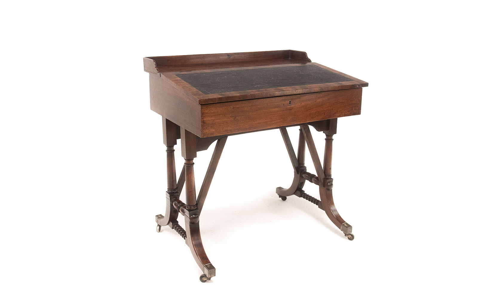 Antique 19th Century Irish Writing Clerks Desk