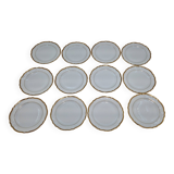 12 dessert plates with Limoges gilding “R.Leclair”