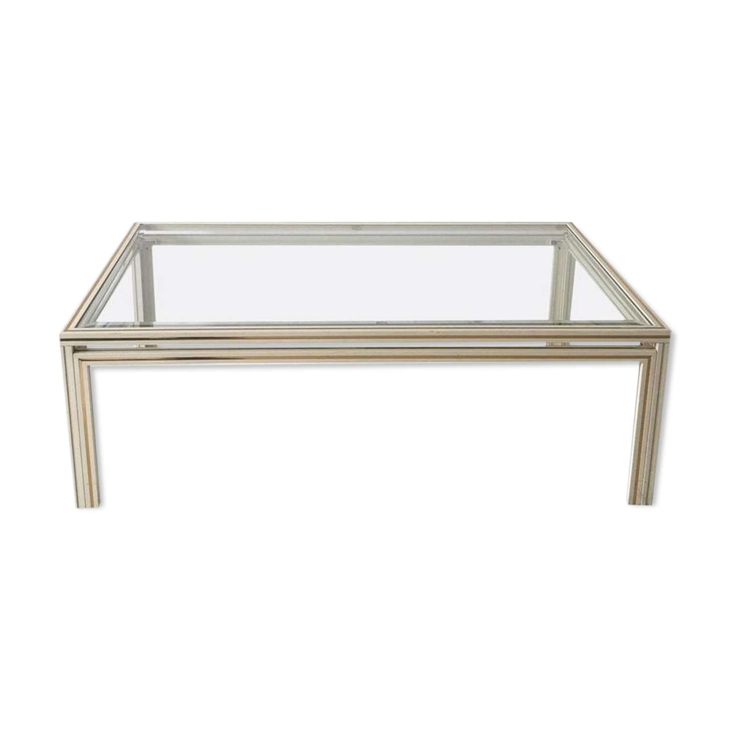 Table low rectangular Pierre Vandel Paris years 1970-1980