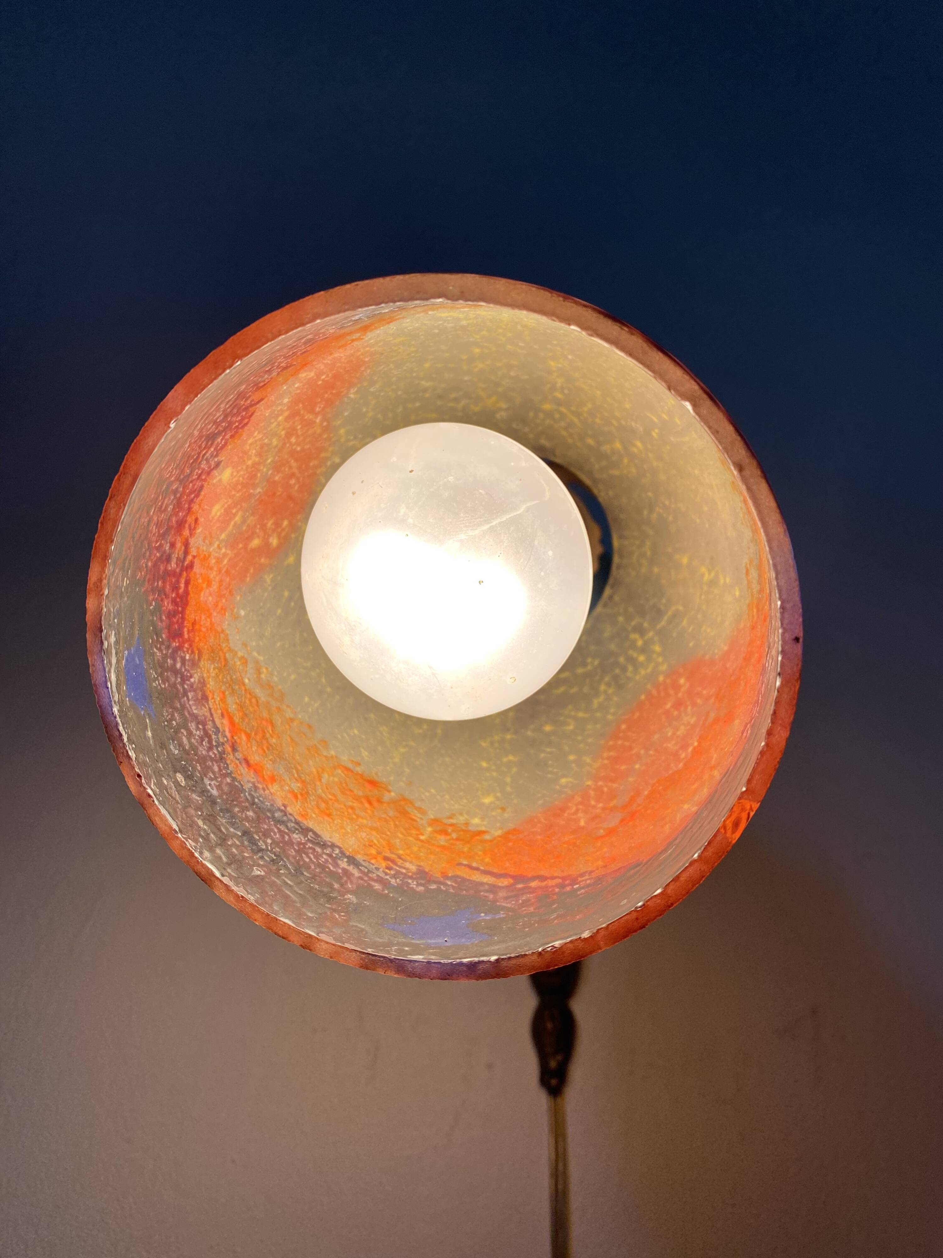 Antique bronze and glass paste wall light