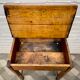 Vintage Wooden School Desk with Storage #D381