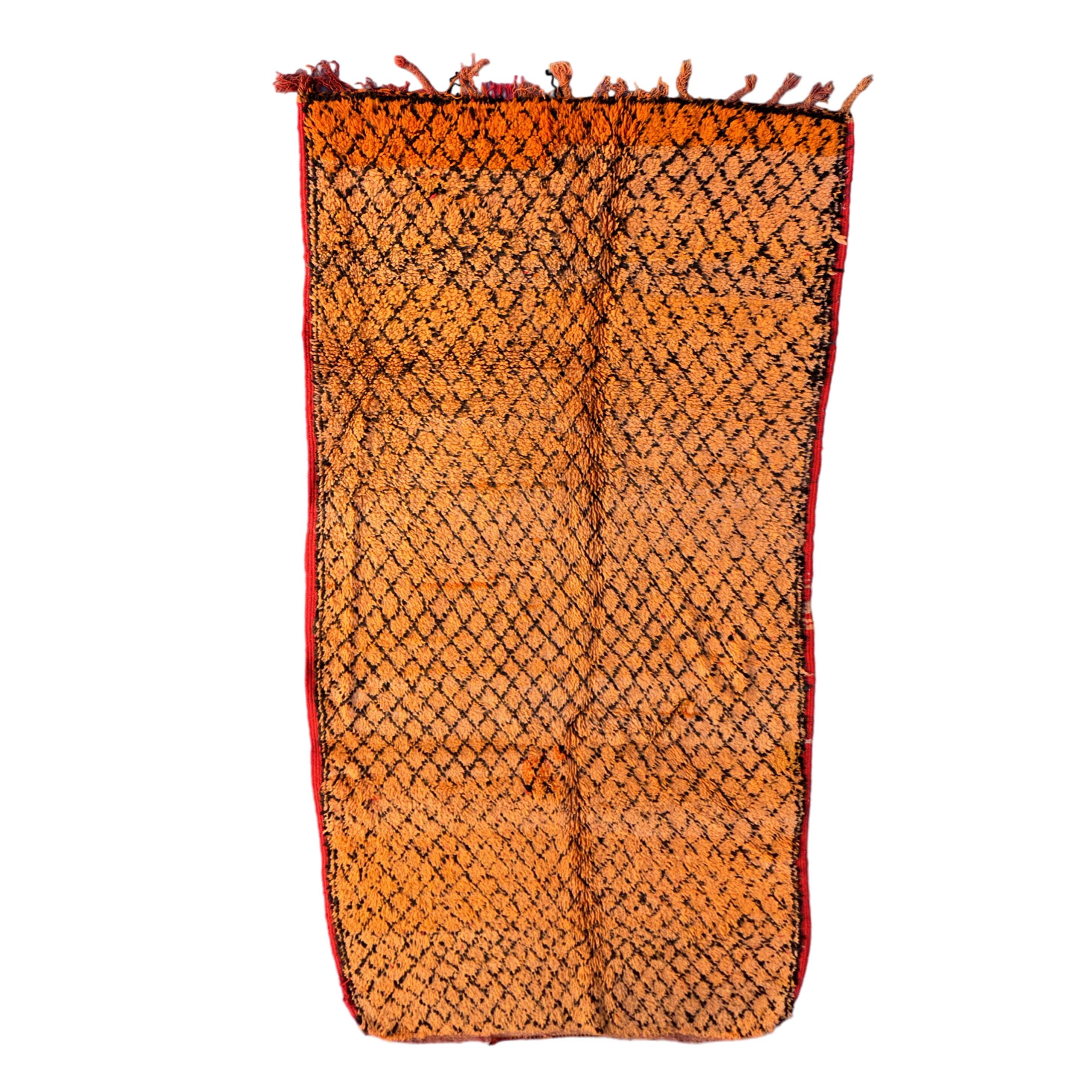 Moroccan rug Boujad orange - 138 x 294 cm