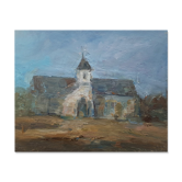Peinture de Nagao Usui  "La vieille église"