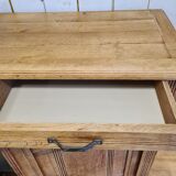Old solid wood sideboard 2 doors and 2 drawers renovated