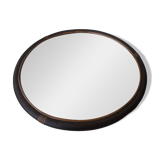 Round wooden mirror