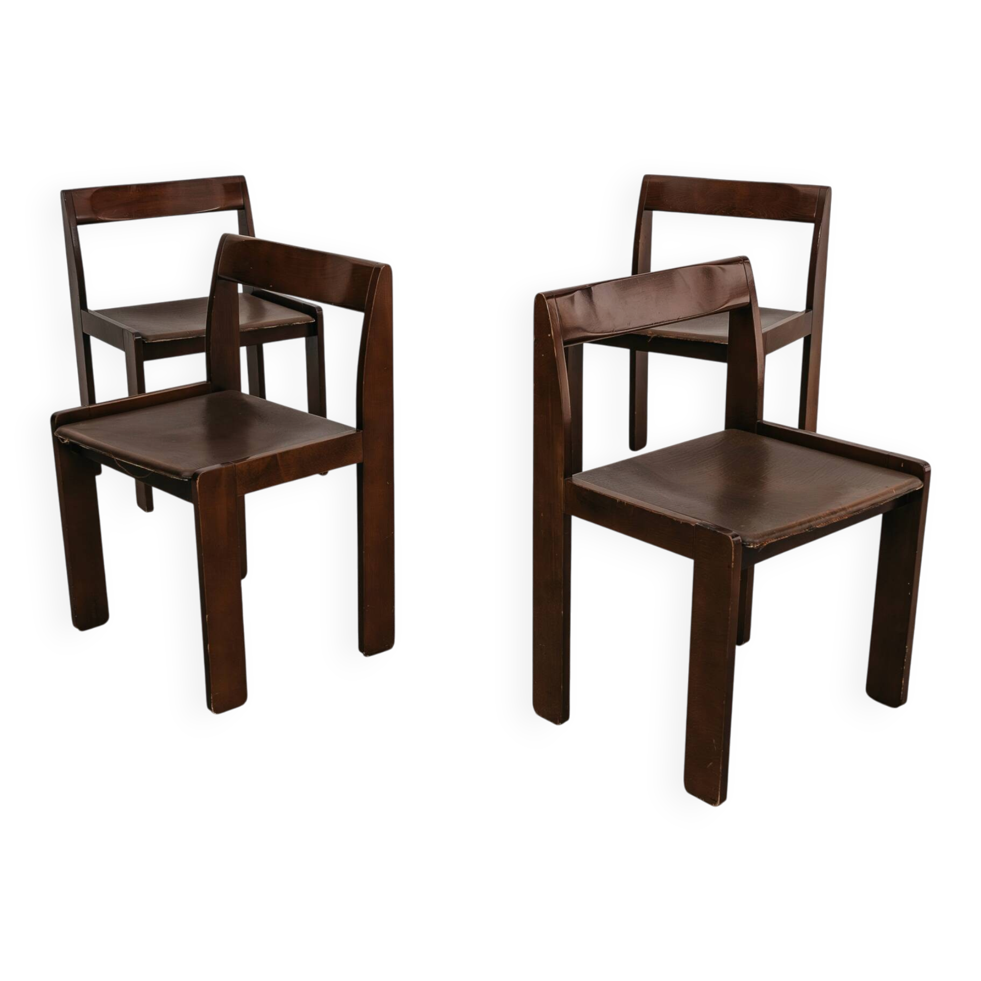 Set Da Pranzo 4 sedie In Legno Anni ‘60 Design Modernariato Vintage