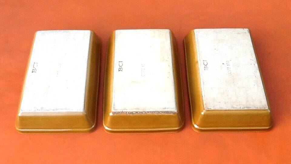 3 rectangular oven dishes BCI (Bretagne Céramique Industrie)
