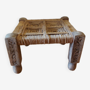 Low wooden stool