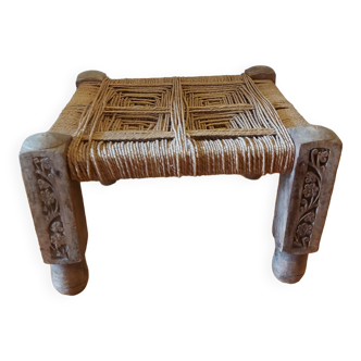 Low wooden stool