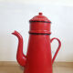 Set of enamelled coffee pots