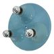 Blue wall light with 3 bulbs, 1980