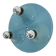 Blue wall light with 3 bulbs, 1980