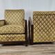 Paire de fauteuils Art Déco des années 1930 recouverts de tissu
