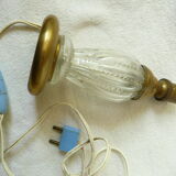 Lamp foot molded glass and brass