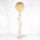 Lampadaire en rotin et soie