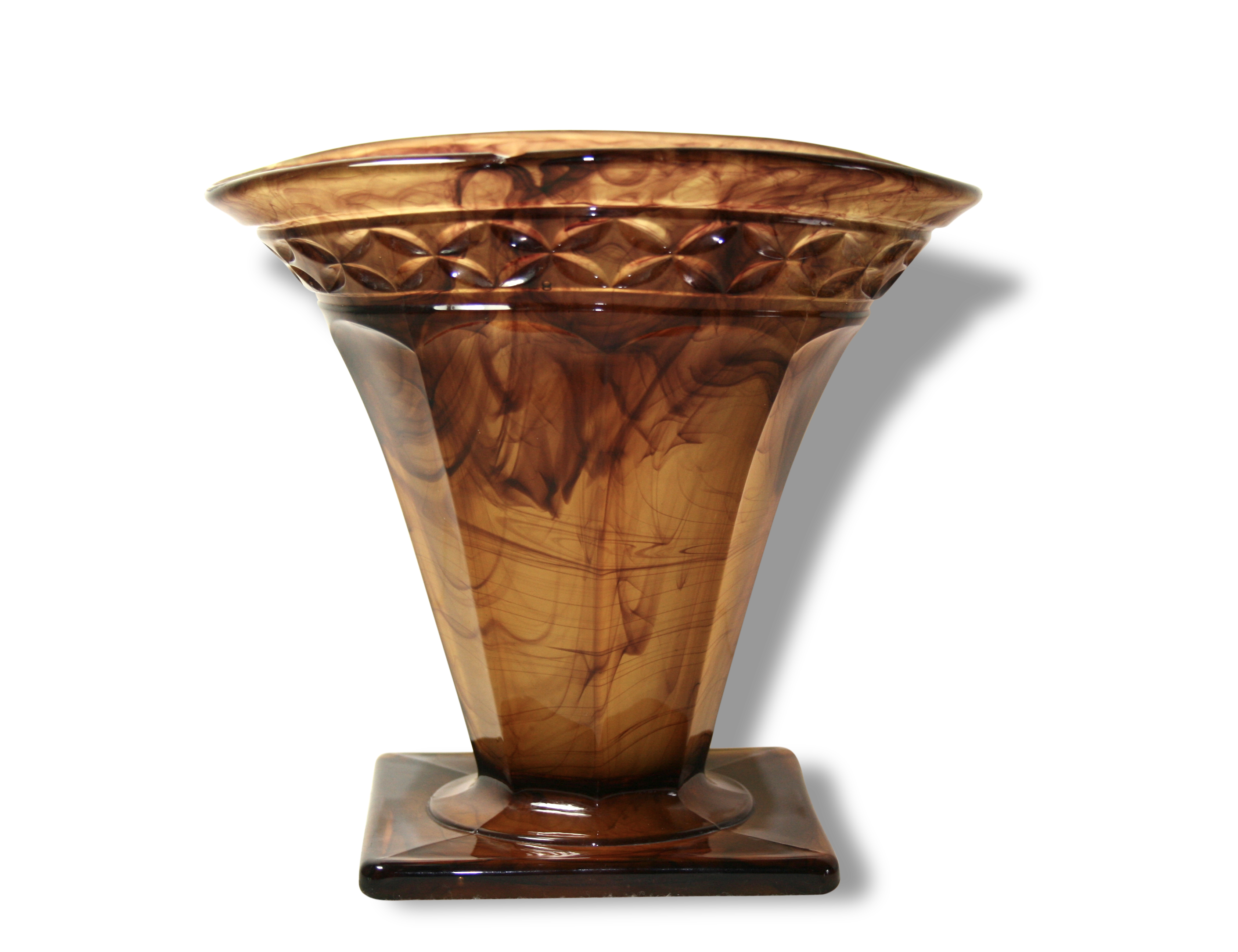 Pressed glass, Art Deco vase