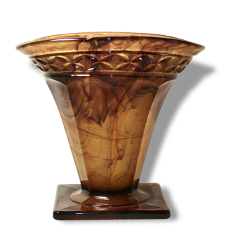 Pressed glass, Art Deco vase
