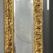 Large antique gilded metal mirror, 19th century