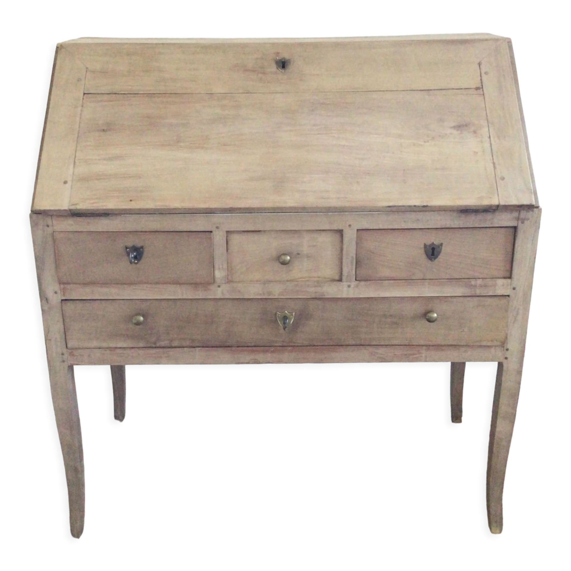 Office XIXth pickled oak