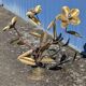 Vintage Brass Flower Floor Lamp - Hollywood Regency Style 1960s/1970s