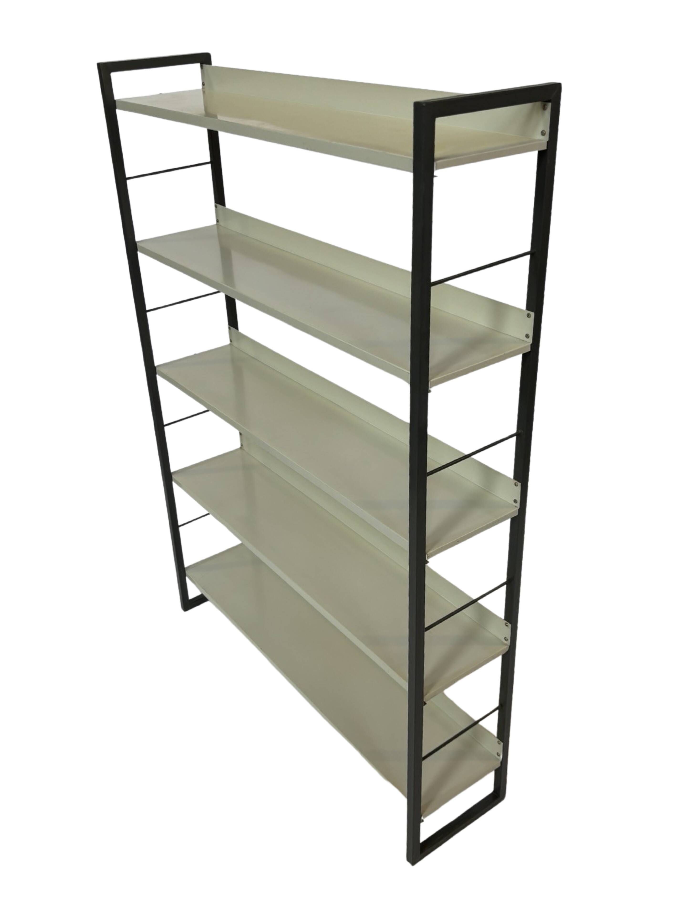 Tomado shelving unit Free standing in metal and gray - 1960s Dutch Design