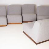 Set of Five Modular reupholstered sofa, 1970