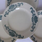 4 Longchamp ironstone flat plates, Lutèce model