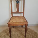 Chaise cannée art déco relookée