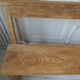 Church pew, pitchpin bed with a light oak waxed finish.