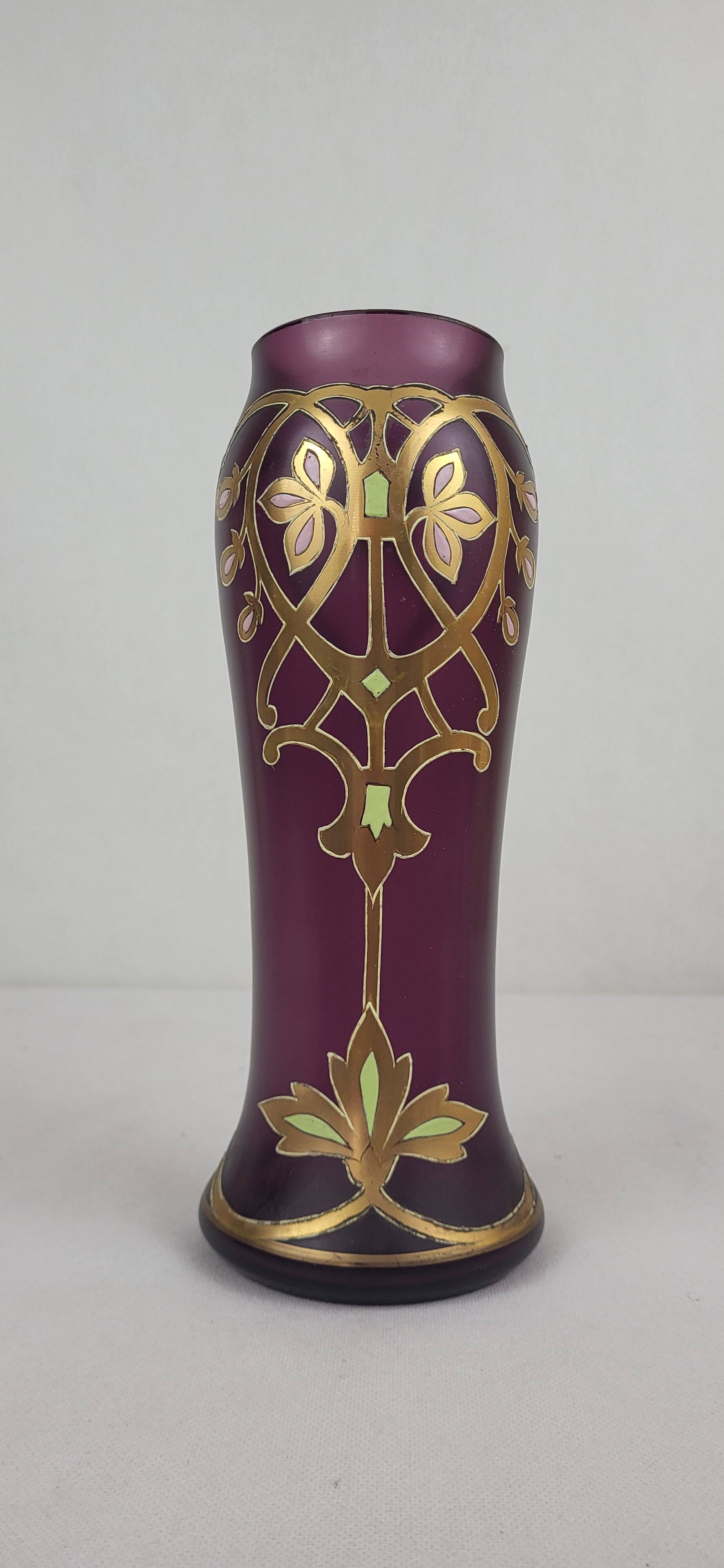 Enamelled Glass Vase, 1930s