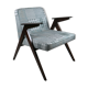 Grey-Blue Chequered Bunny Armchair by Józef Chierowski, 1970s