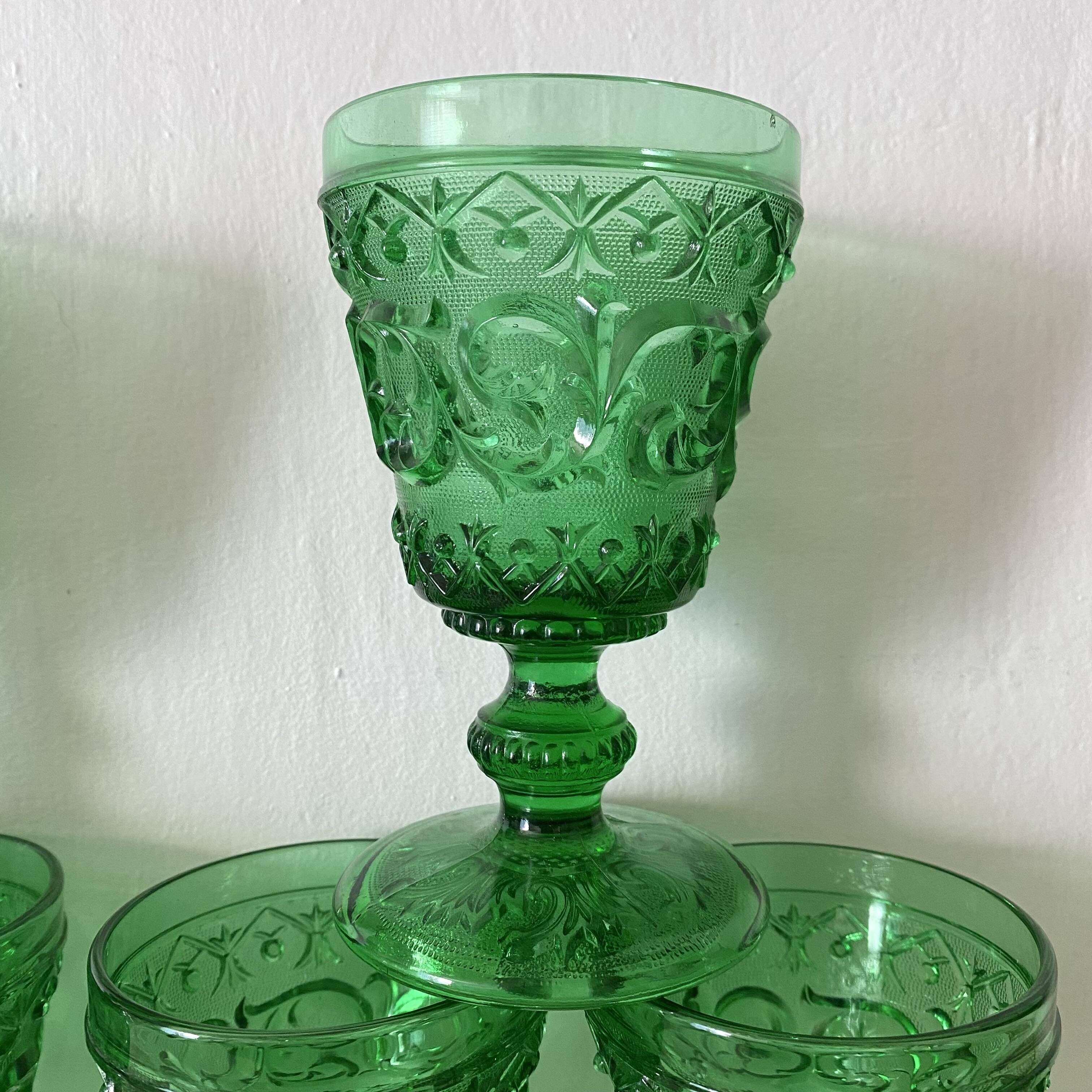 Baroque style stemmed glasses