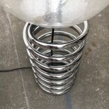 Floor lamp with spiral bulb from the German space age mid-century by Ingo Maurer for M-Design, 1960s.