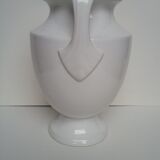 Cracked white ceramic vase
