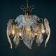 Murano Ice glass ceiling light, Italy, 1970s