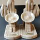 Mexican Bookends in Sombrero/Dozing Against Cactus. Made of onyx.