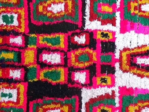 Berber carpet boucharouette wide 235x130 cm