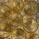 Vintage punch service in amber glass, Empoli style, 1960s-70s.