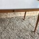 Table de cuisine 1960’s en formica et piétement compas bois