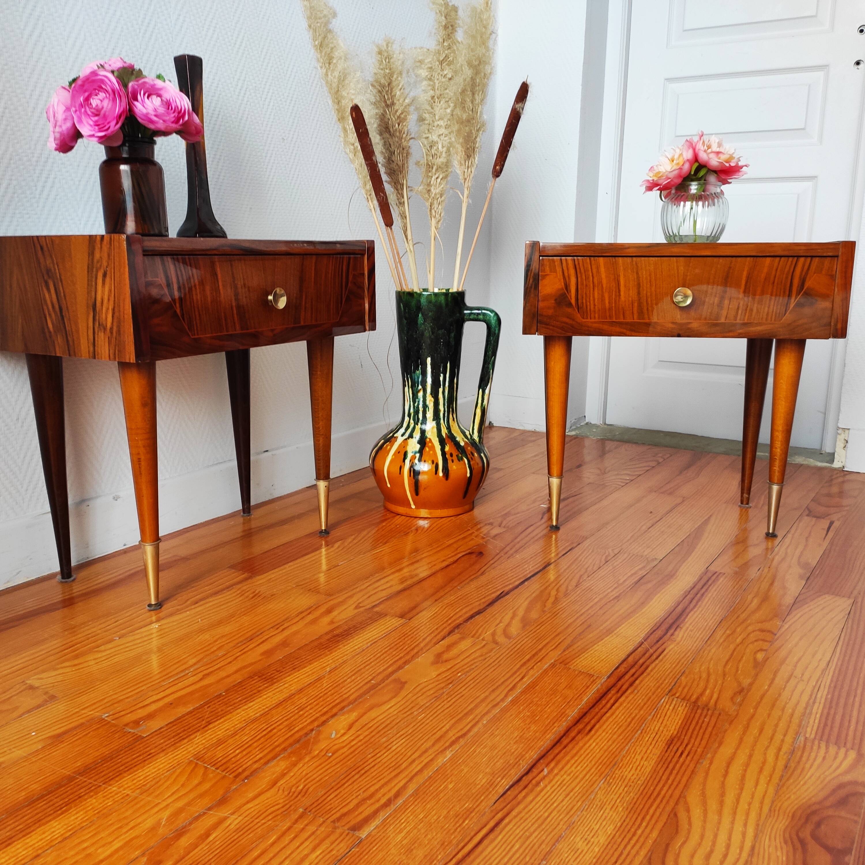 Pair of vintage bedside tables