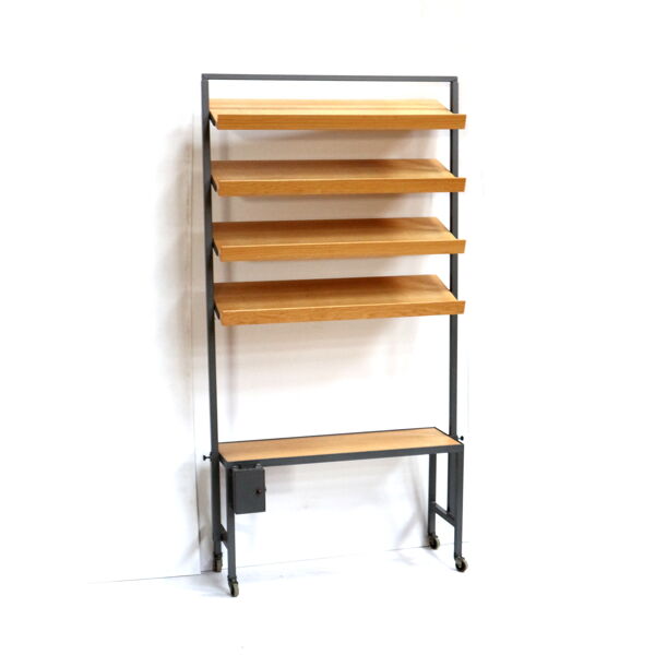 Étagère murale vintage réglable en hauteur / séparateur de pièce / étagère des années 1960