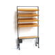 Vintage height-adjustable wall rack / room divider / bookshelf from the 1960s