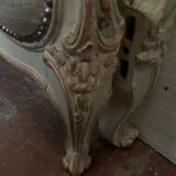 Louis XV style bed in 20th century patinated beech