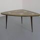 Large German Mosaic Kidney Coffee Table, 1960s