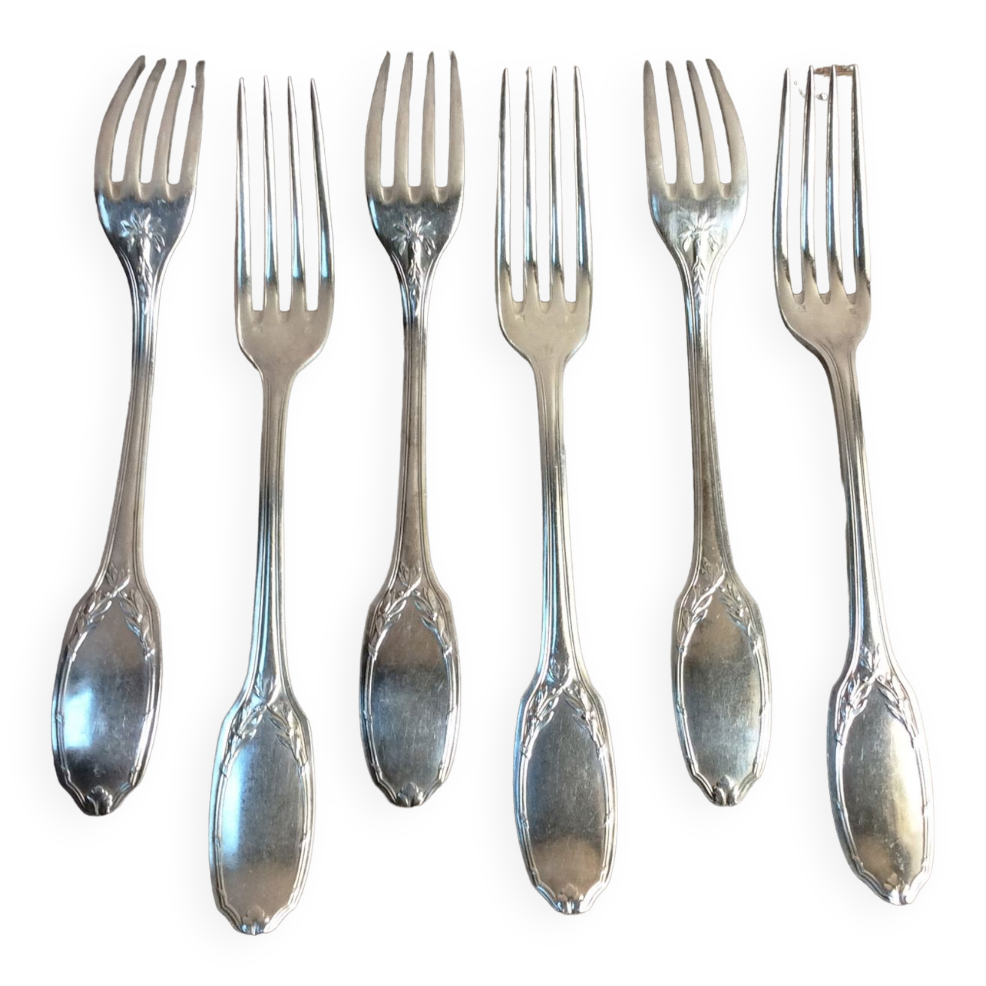 6 floral forks