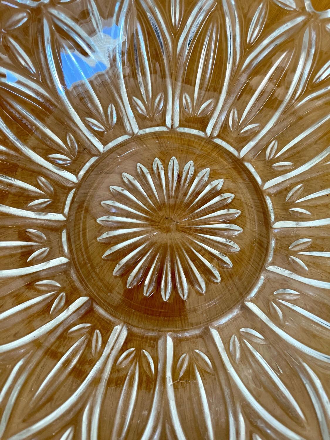Vintage cut glass dish 1960