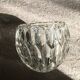 Duo of chiseled glass photophores