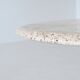Large sculptural round dining table in cream white travertine, Italy, 1970.